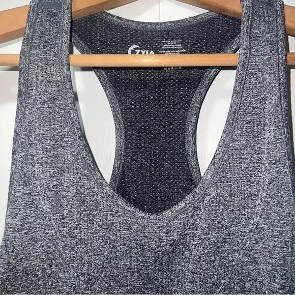 ZYIA Active Fog Copper Charged Athletic Razorback Tank Top Gray M - Picture 9 of 9